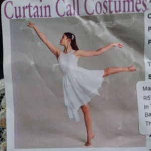 White dance dress costume.